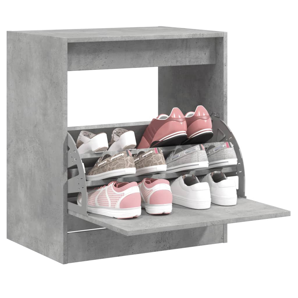 Pantofar, gri beton, 60x42x69 cm, lemn compozit - Lando