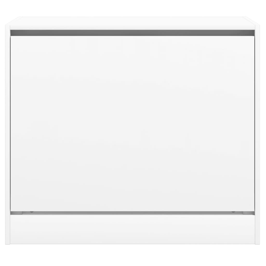 Pantofar, alb, 80x42x69 cm, lemn prelucrat - Lando