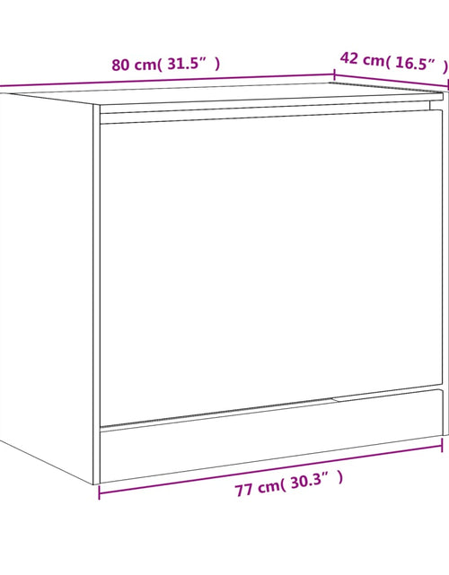 Încărcați imaginea în vizualizatorul Galerie, Pantofar, stejar maro, 80x42x69 cm, lemn compozit - Lando
