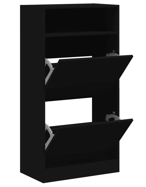 Încărcați imaginea în vizualizatorul Galerie, Pantofar, negru, 60x34x116 cm, lemn compozit - Lando
