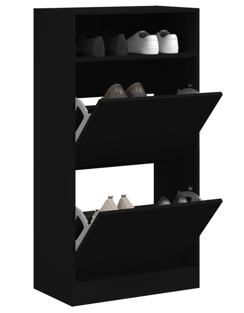 Загрузите изображение в средство просмотра галереи, Pantofar, negru, 60x34x116 cm, lemn compozit - Lando
