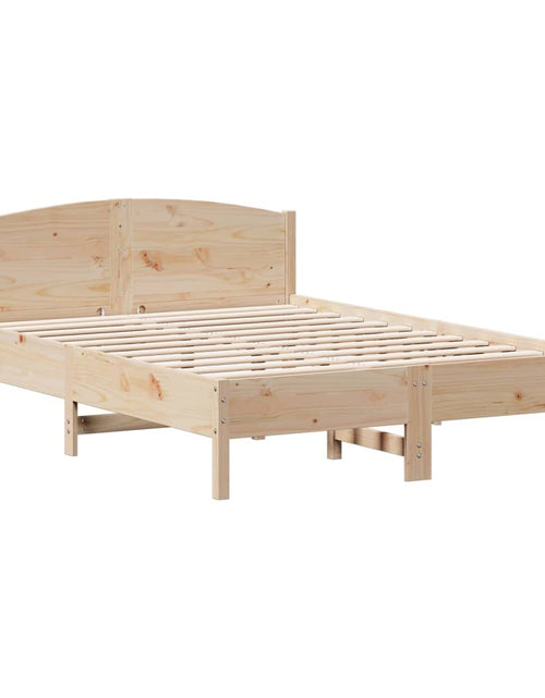Încărcați imaginea în vizualizatorul Galerie, Cadru de pat cu tăblie, 140x200 cm, lemn masiv de pin - Lando
