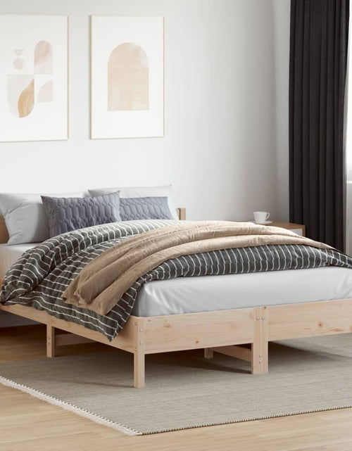 Încărcați imaginea în vizualizatorul Galerie, Cadru de pat cu tăblie, 140x200 cm, lemn masiv de pin - Lando
