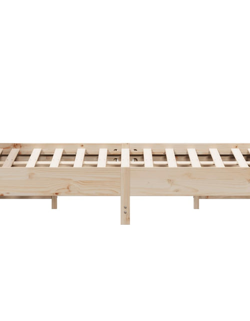Загрузите изображение в средство просмотра галереи, Cadru de pat cu tăblie, 135x190 cm, lemn masiv de pin - Lando
