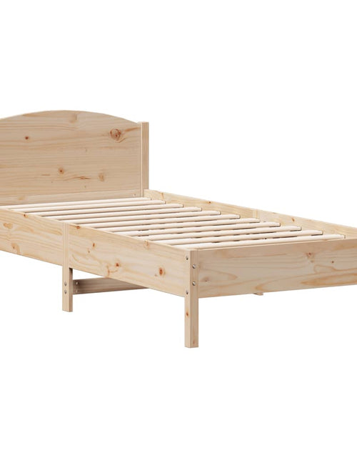 Загрузите изображение в средство просмотра галереи, Cadru de pat cu tăblie, 100x200 cm, lemn masiv de pin - Lando
