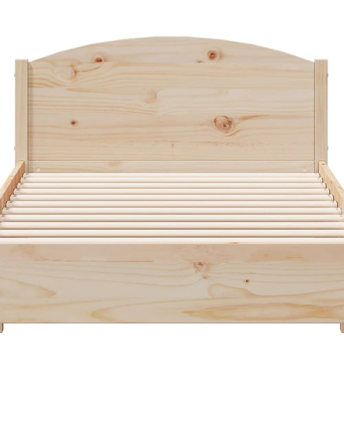 Загрузите изображение в средство просмотра галереи, Cadru de pat cu tăblie, 100x200 cm, lemn masiv de pin - Lando
