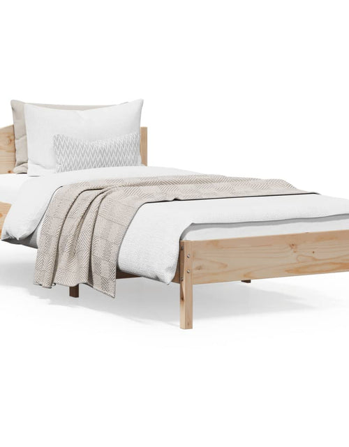 Încărcați imaginea în vizualizatorul Galerie, Cadru de pat cu tăblie, 90x200 cm, lemn masiv de pin - Lando
