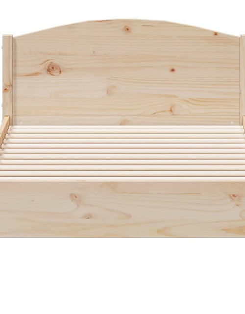 Загрузите изображение в средство просмотра галереи, Cadru de pat cu tăblie, 75x190 cm, lemn masiv de pin - Lando
