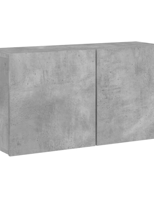 Încărcați imaginea în vizualizatorul Galerie, Unități TV de perete, 4 piese, gri beton, lemn prelucrat - Lando
