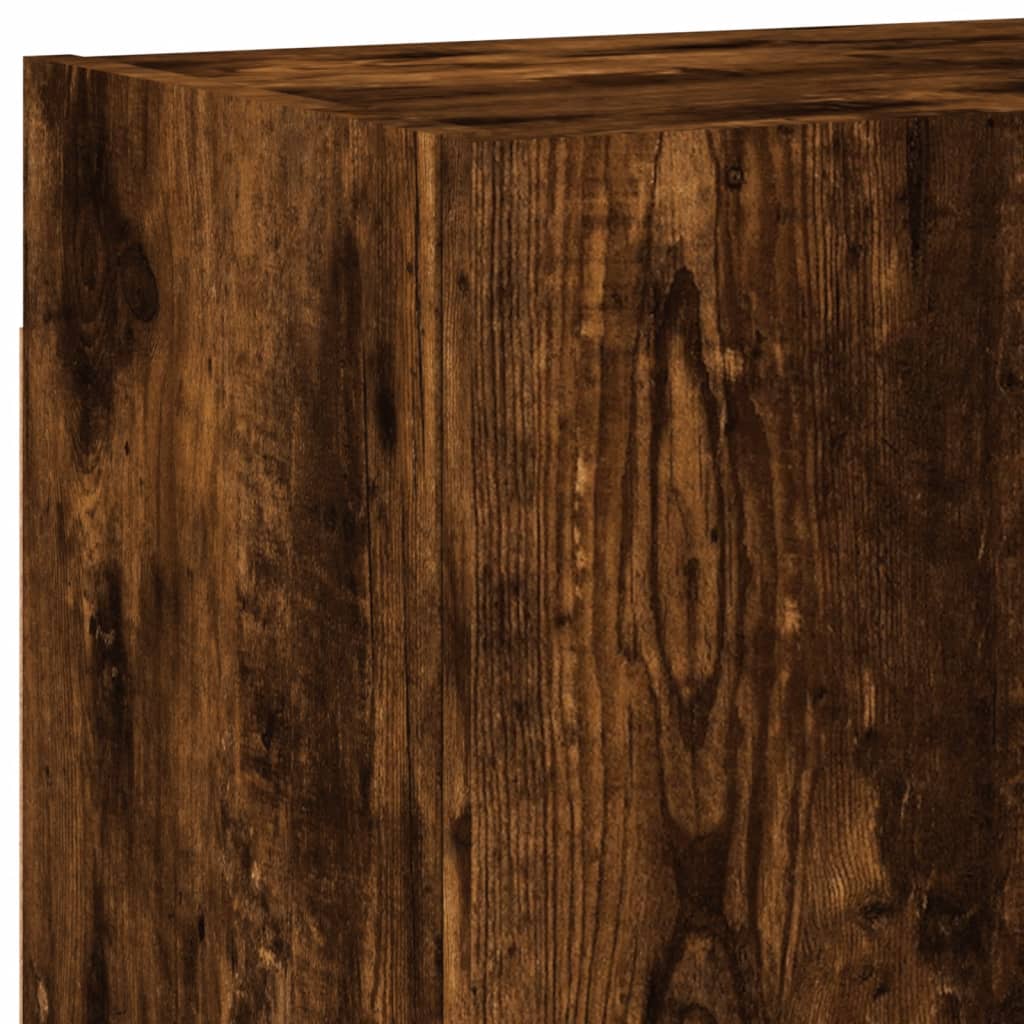 Unități TV de perete, 5 piese, stejar fumuriu, lemn prelucrat - Lando