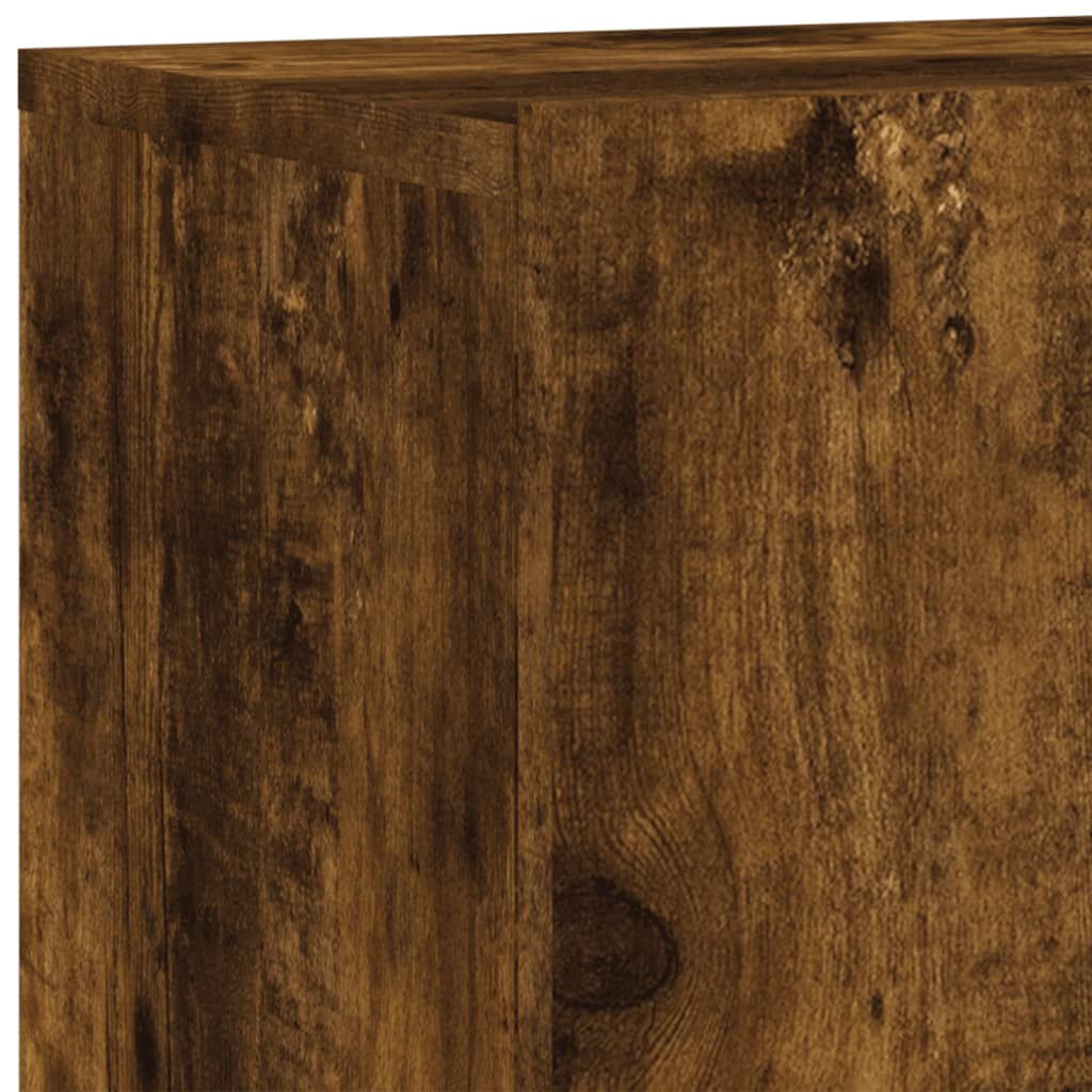 Unități TV de perete, 5 piese, stejar fumuriu, lemn prelucrat - Lando