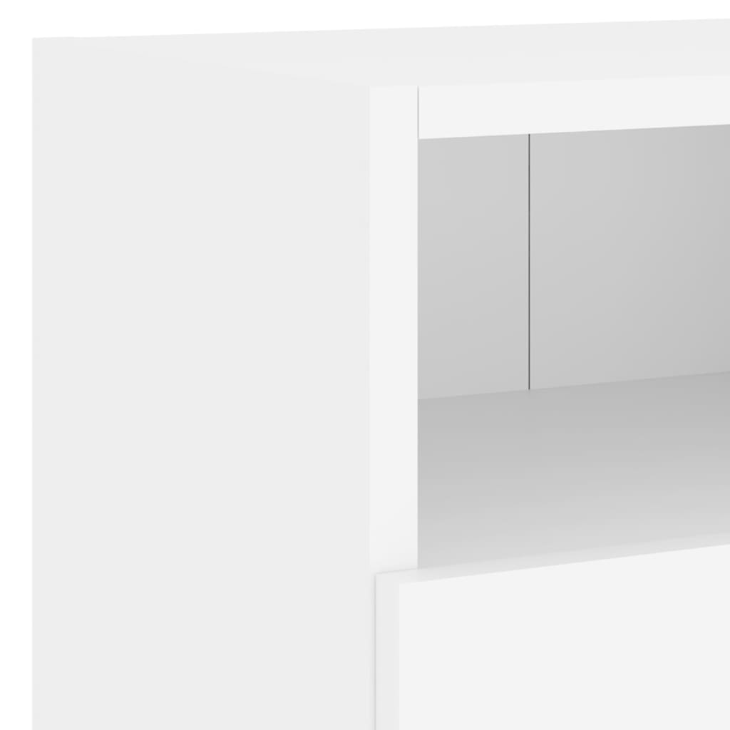Unități TV de perete, 4 piese, alb, lemn prelucrat - Lando