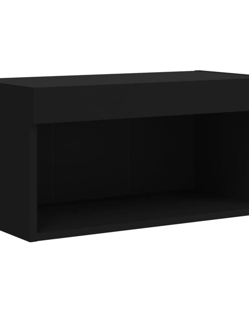 Încărcați imaginea în vizualizatorul Galerie, Unități de perete TV cu LED-uri, 6 piese, negru, lemn prelucrat - Lando
