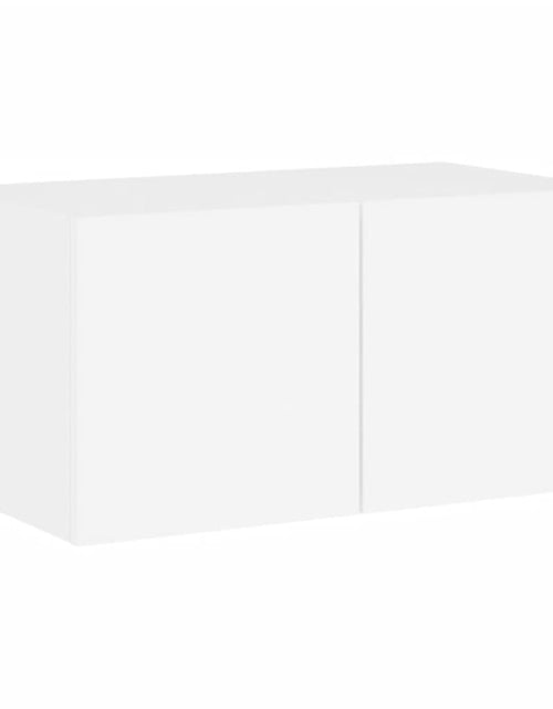 Încărcați imaginea în vizualizatorul Galerie, Unități de perete TV cu LED-uri, 6 piese, alb, lemn prelucrat - Lando
