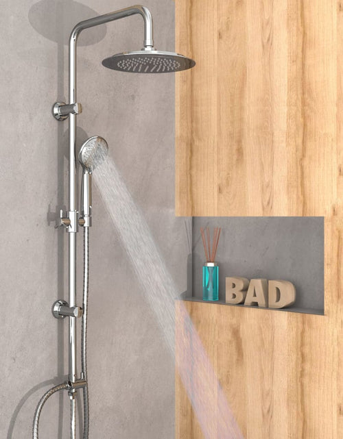 Încărcați imaginea în vizualizatorul Galerie, EISL Set de duș deasupra capului Screwing or Sticking, crom - Lando
