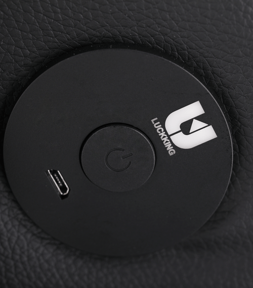 Încărcați imaginea în vizualizatorul Galerie, Scaun de birou / joc cu difuzoare Bluetooth, negru / roşu, CARPI Lando

