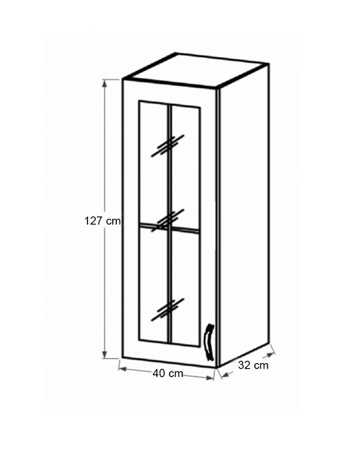 Загрузите изображение в средство просмотра галереи, Dulap superior, alb/pin nordic, stânga, ROYAL W40S Lando - Lando
