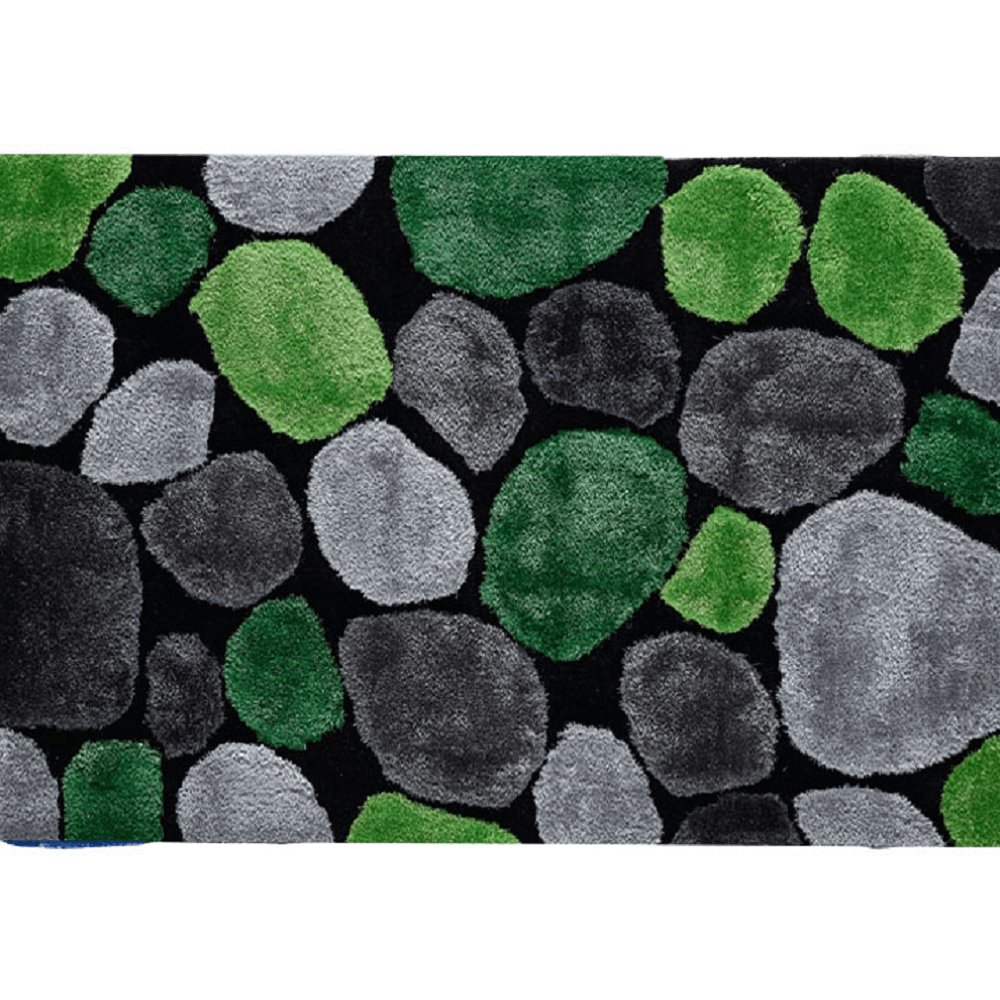 Covor 140x200 cm, verde/gri/negru, PEBBLE TYP 1 Lando - Lando