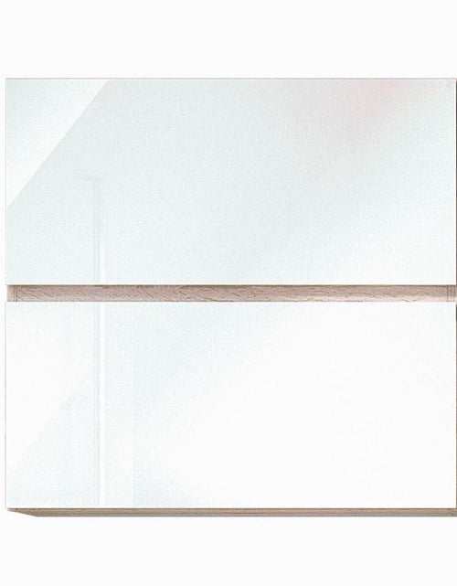 Încărcați imaginea în vizualizatorul Galerie, Dulap superior cu 2 uşi orizontale, alb super luciu HG, LINE ALB G60 Lando - Lando
