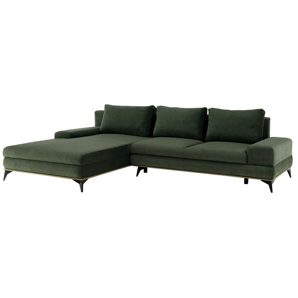 LandoSofa, зеленый, левая модель, SELBY-мебель