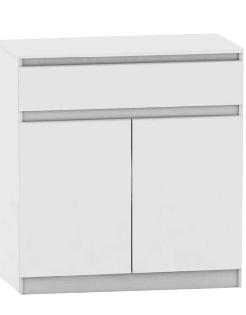 Încărcați imaginea în vizualizatorul Galerie, Comodă cu 2 uşi şi un sertar, albă, HANY NEW 007 Lando - Lando
