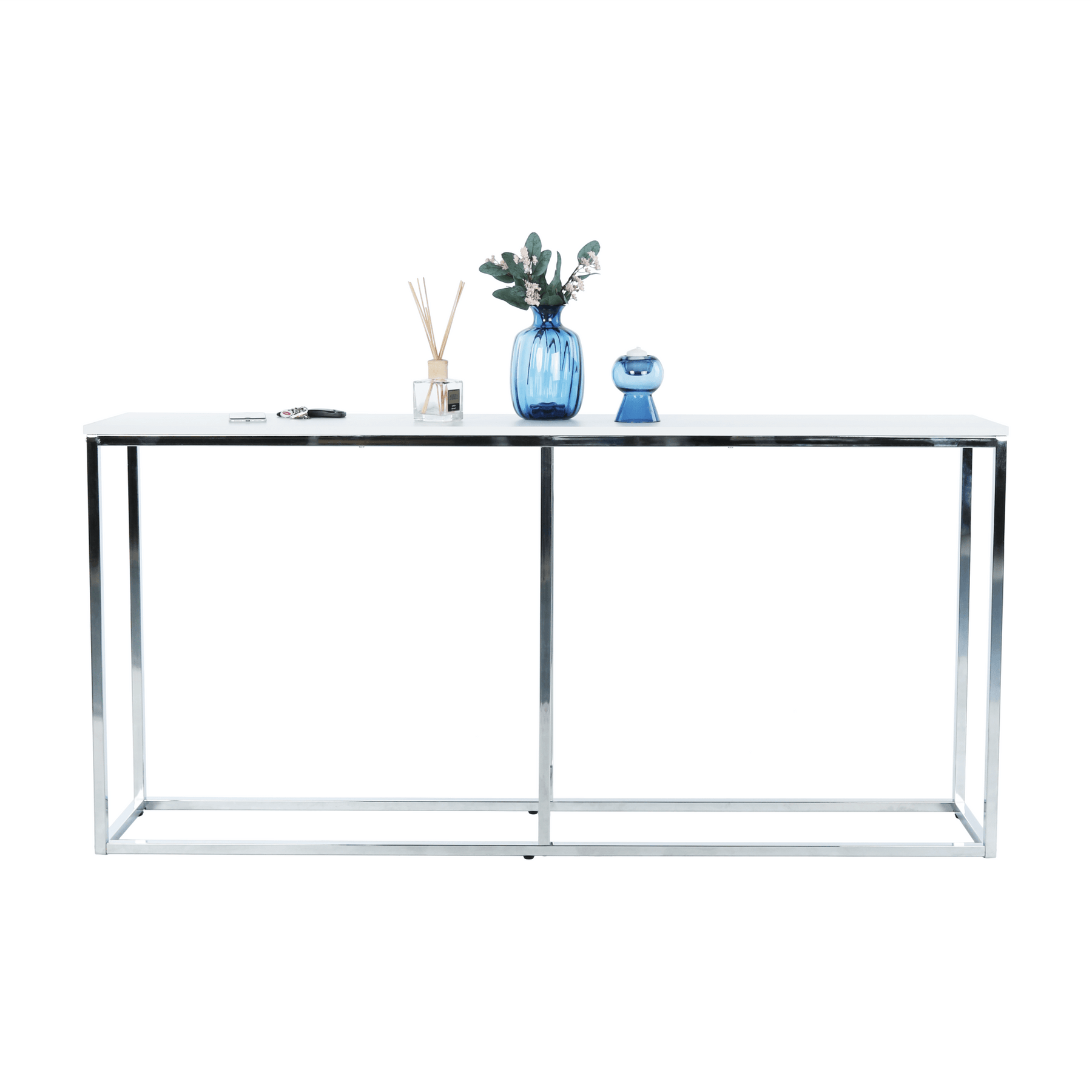 Lando-Console в индустриальном стиле, белый/хром, KORNIS-lando.md