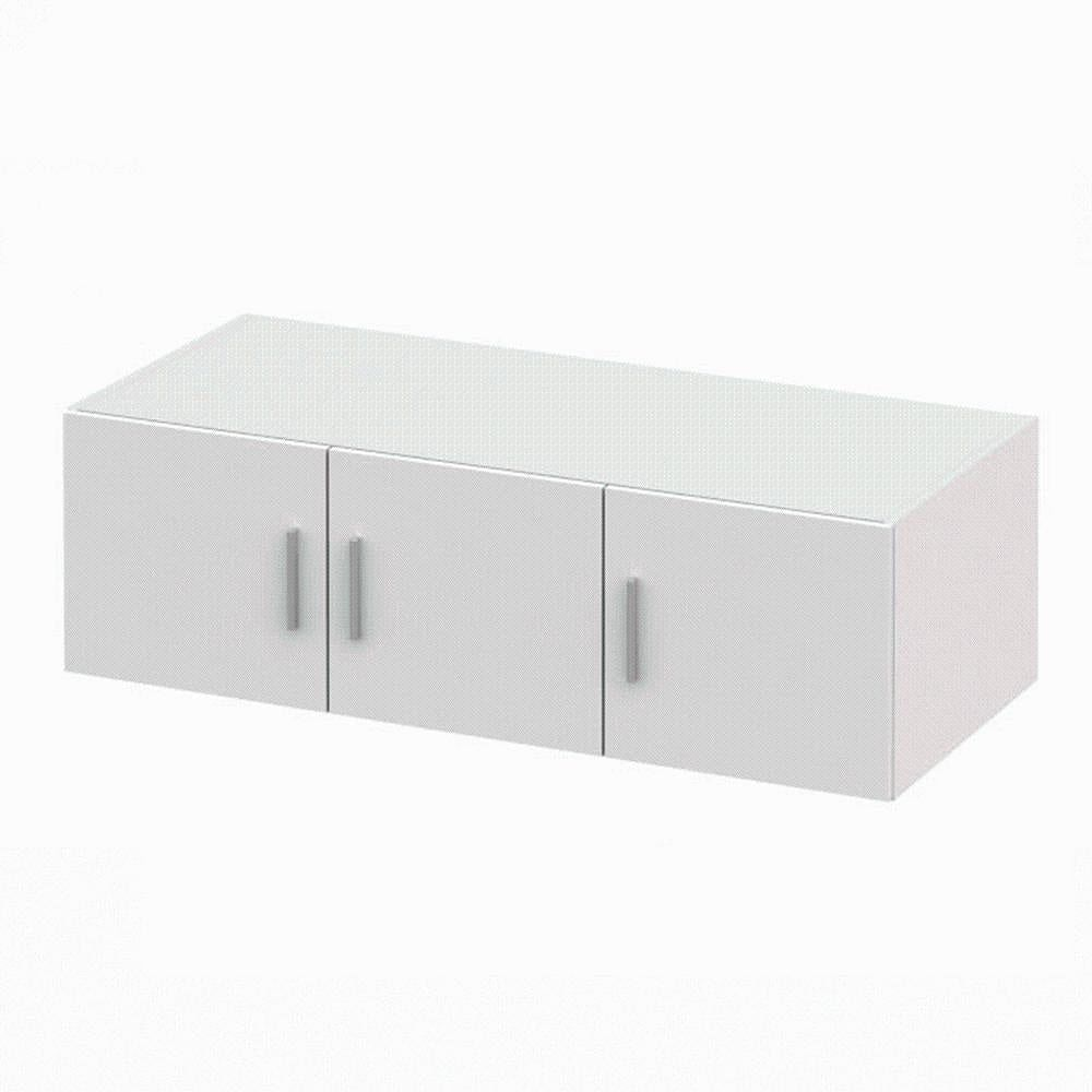 Ландо-Верхний шкаф, бледный меламин, белый, ИНВИТА Тип 7- мебель