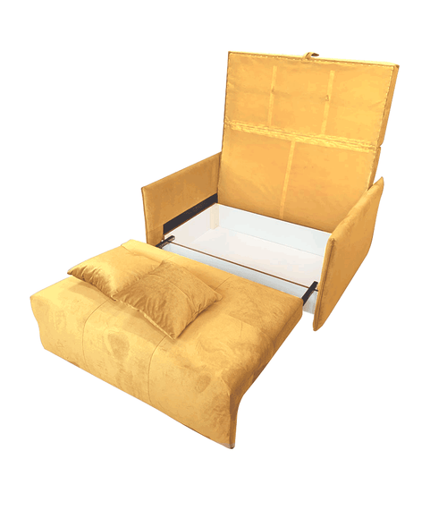 Загрузить изображение в Галерею просмотра, кресло Lando-Folding, горчичная ткань Ривьера, ALANA-lando.md