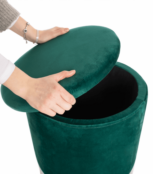 Загрузить изображение в Галерею просмотра, Lando-Stool, Velvet green/silver chrome, DARON-lando.md