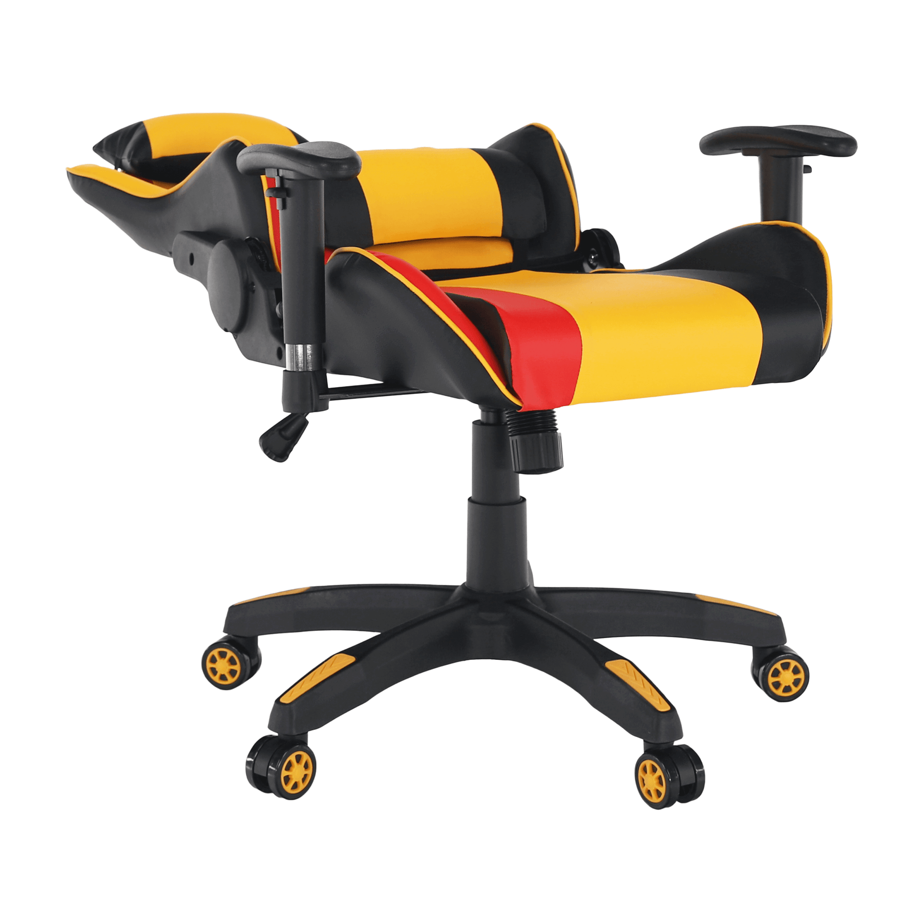 Lando-Fotoliu birou/gaming, galben/negru/portocaliu, SOLERO- mobila