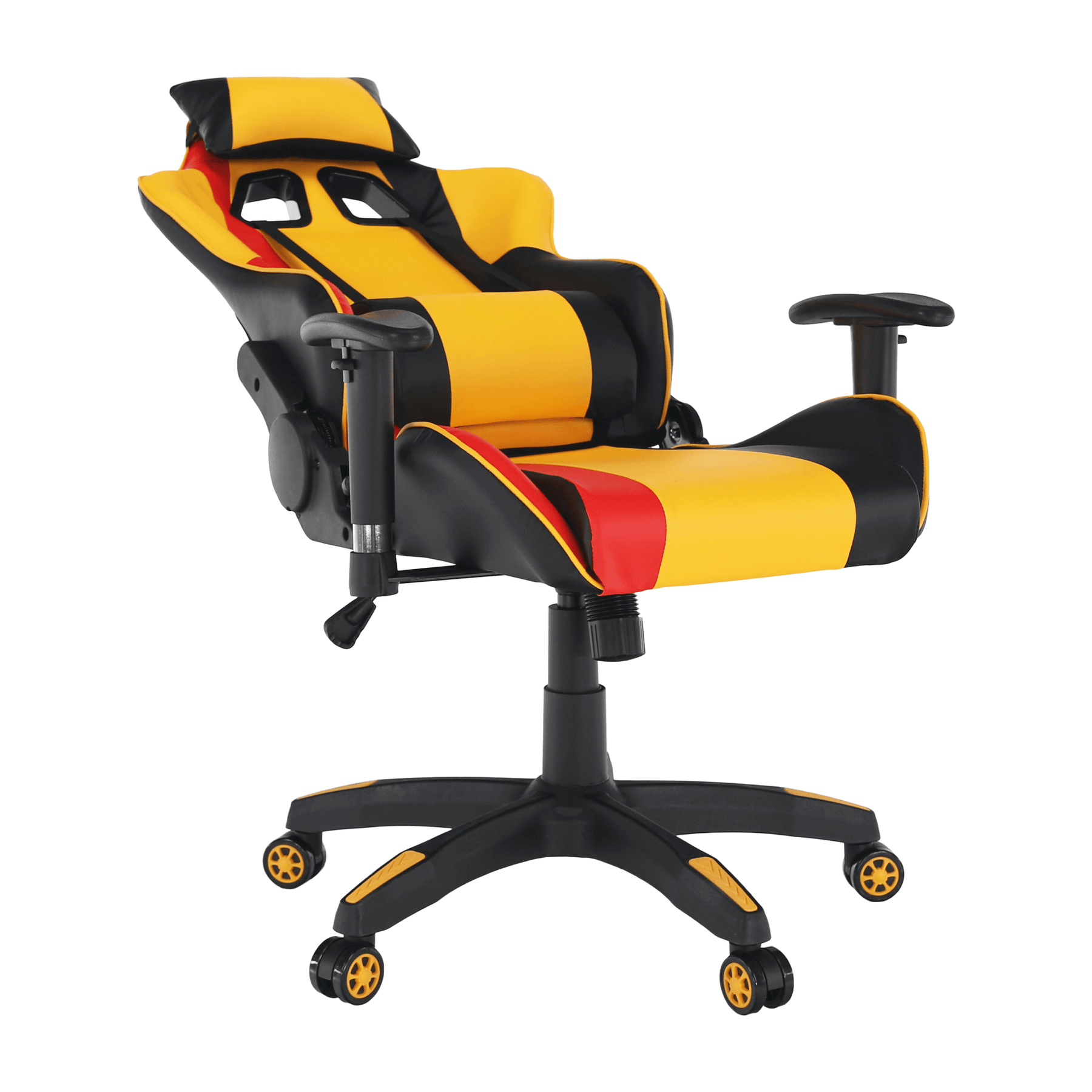 Lando-Fotoliu birou/gaming, galben/negru/portocaliu, SOLERO- mobila