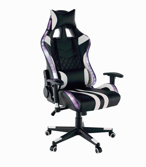 Загрузите изображение в Галерею просмотра, Lando-Office/игровое кресло с RGB-подсветкой, черно-белая/цветная модель, ZO-lando.md