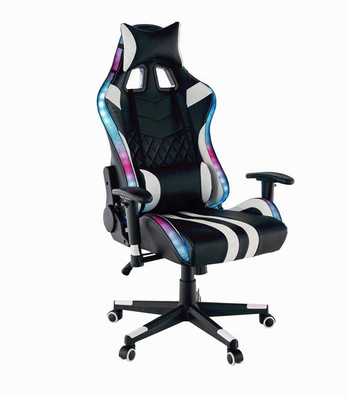 Загрузите изображение в Галерею просмотра, Lando-Office/игровое кресло с RGB-подсветкой, черно-белая/цветная модель, ZO-lando.md