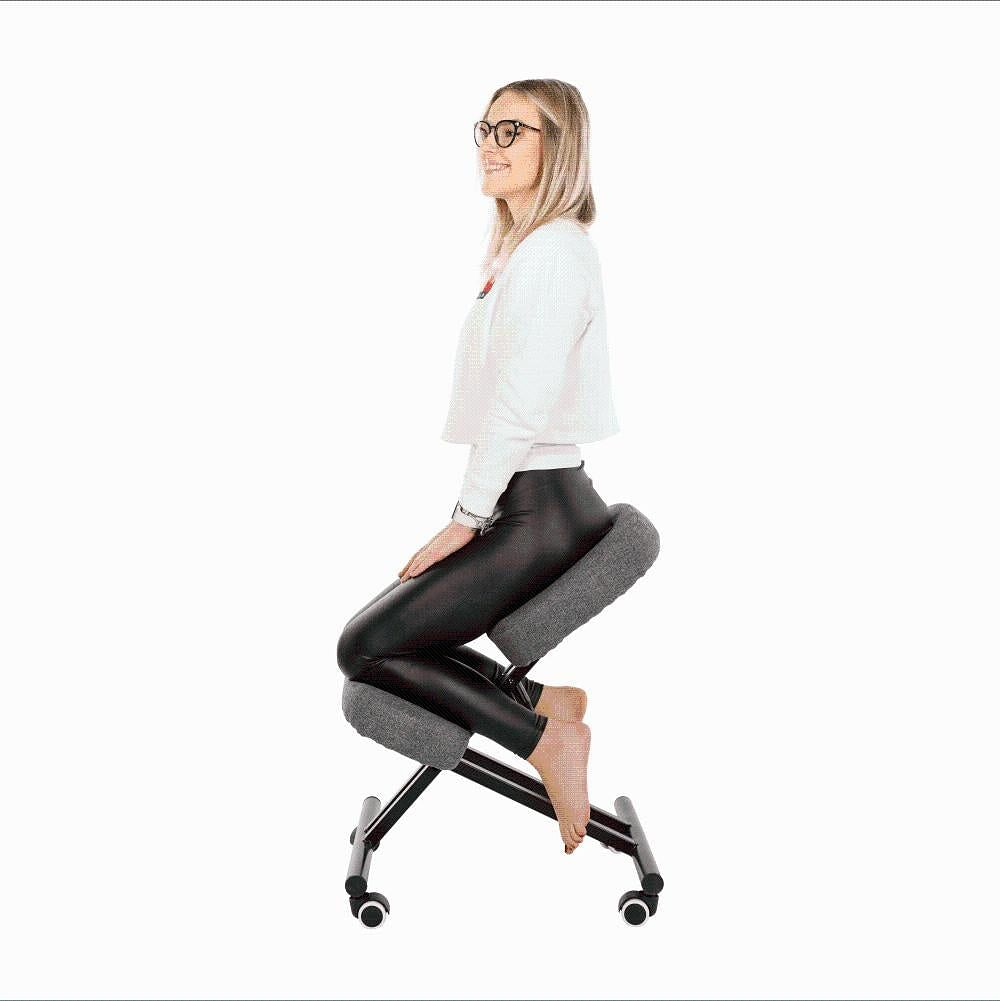 Lando-Scaun de îngenunchiere ergonomic, gri maro Taupe/negru, KILIAN- lando.md