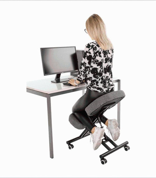 Încărcați imaginea în vizualizatorul Galerie, Lando-Scaun de îngenunchiere ergonomic, gri maro Taupe/negru, KILIAN- lando.md
