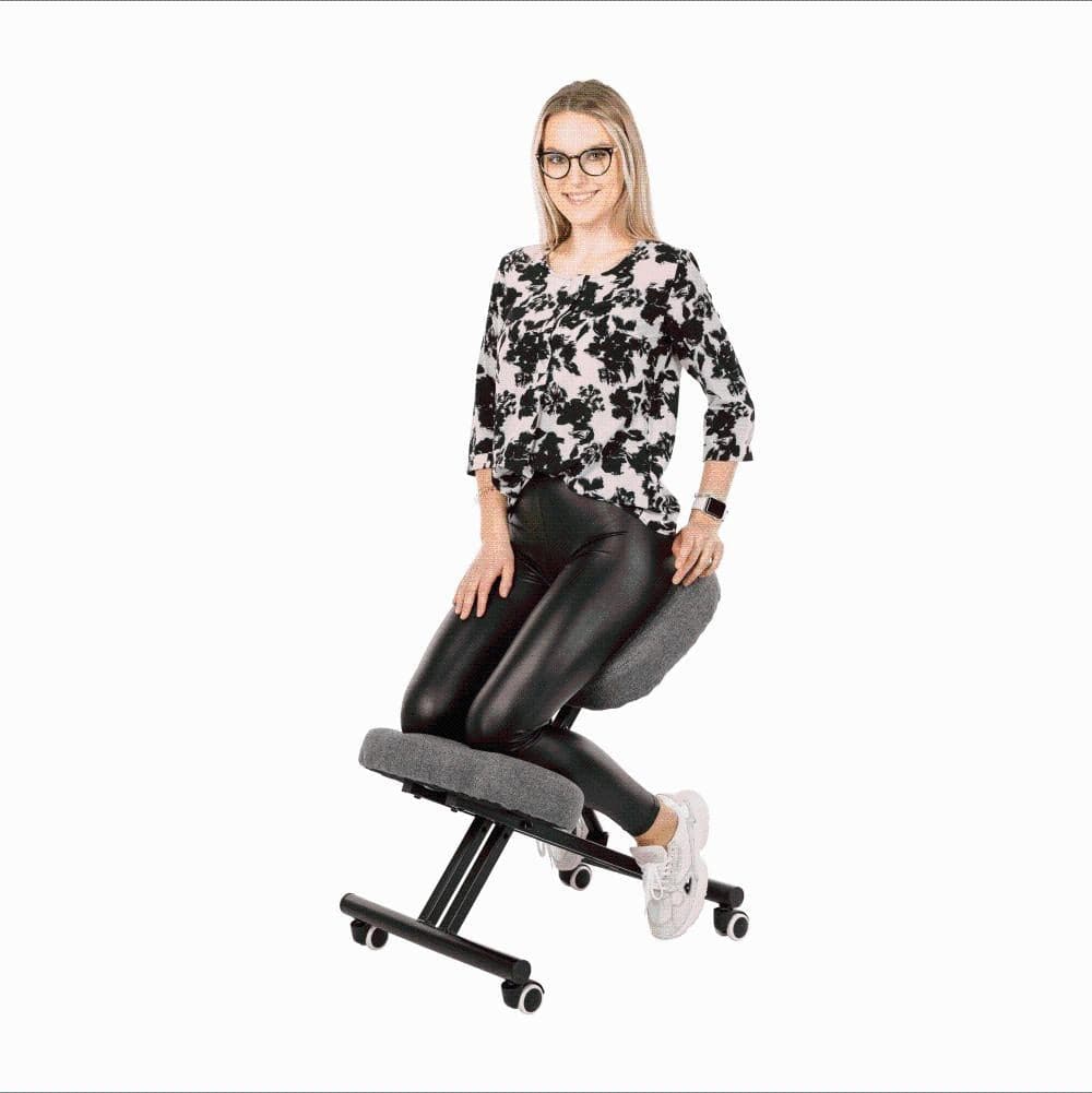 Lando-Scaun de îngenunchiere ergonomic, gri maro Taupe/negru, KILIAN- lando.md