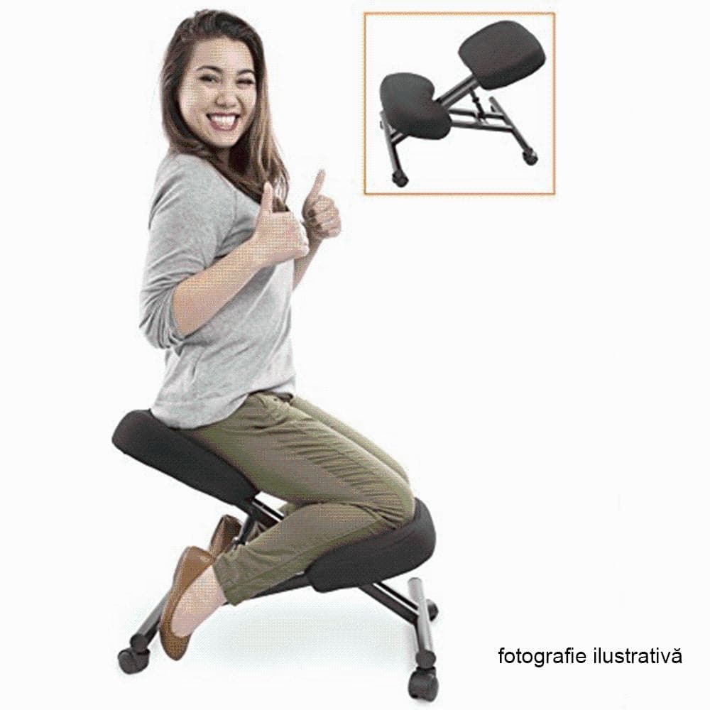Lando-Ergonomic коленный стул, серо-коричневый серо-коричневый/бук, FLONET- lando.md