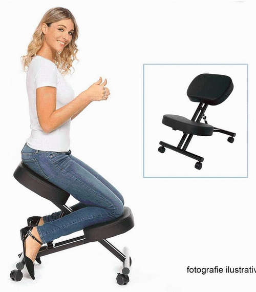 Загрузить изображение в Галерею просмотра, коленный стул Lando-Ergonomic, серо-коричневый серо-коричневый/бук, FLONET-lando.md