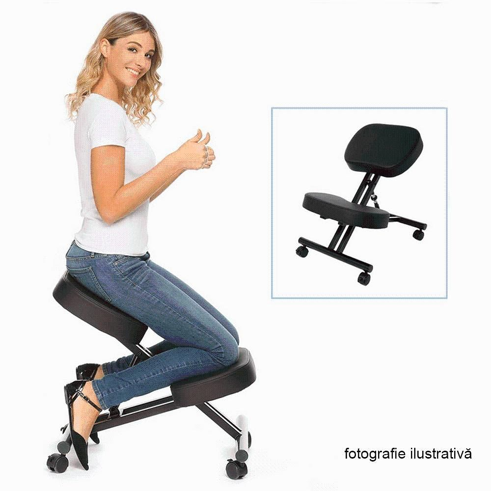 Lando-Ergonomic коленный стул, серо-коричневый серо-коричневый/бук, FLONET- lando.md