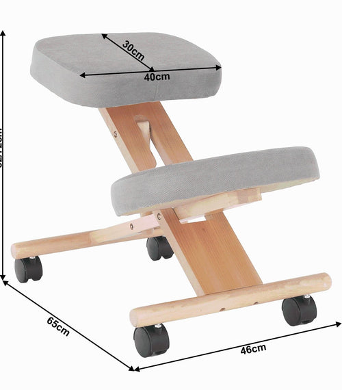 Загрузить изображение в Галерею просмотра, коленный стул Lando-Ergonomic, серо-коричневый серо-коричневый/бук, FLONET-lando.md
