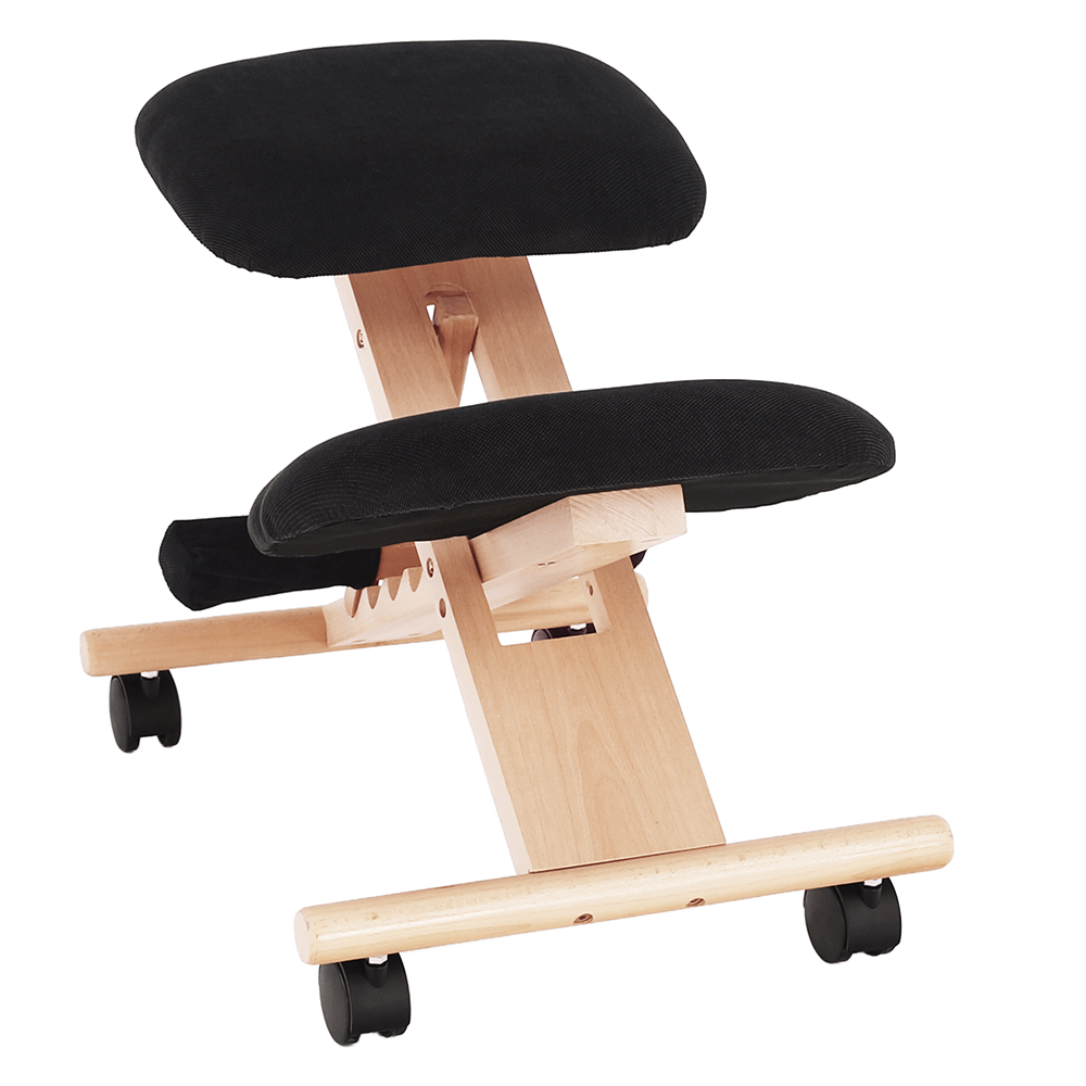 Lando-Ergonomic коленный стул, черный/бук, GROCO-lando.md