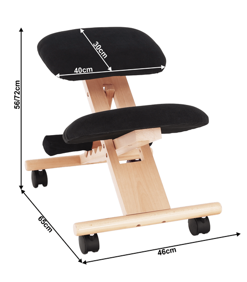 Загрузить изображение в просмотрщик Галерея, коленный стул Lando-Ergonomic, черный/бук, GROCO-lando.md