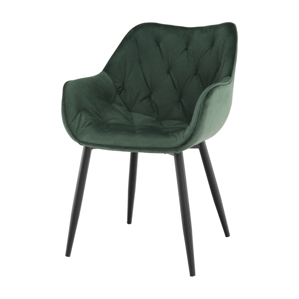 Lando-Fotoliu de design, material textil Velvet verde, FEDRIS- lando.md