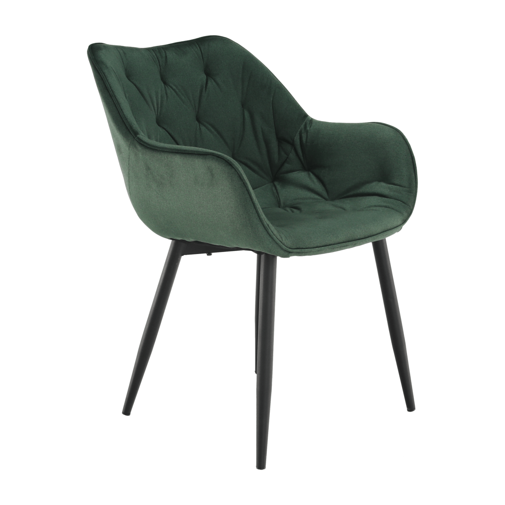 Lando-Fotoliu de design, material textil Velvet verde, FEDRIS- lando.md