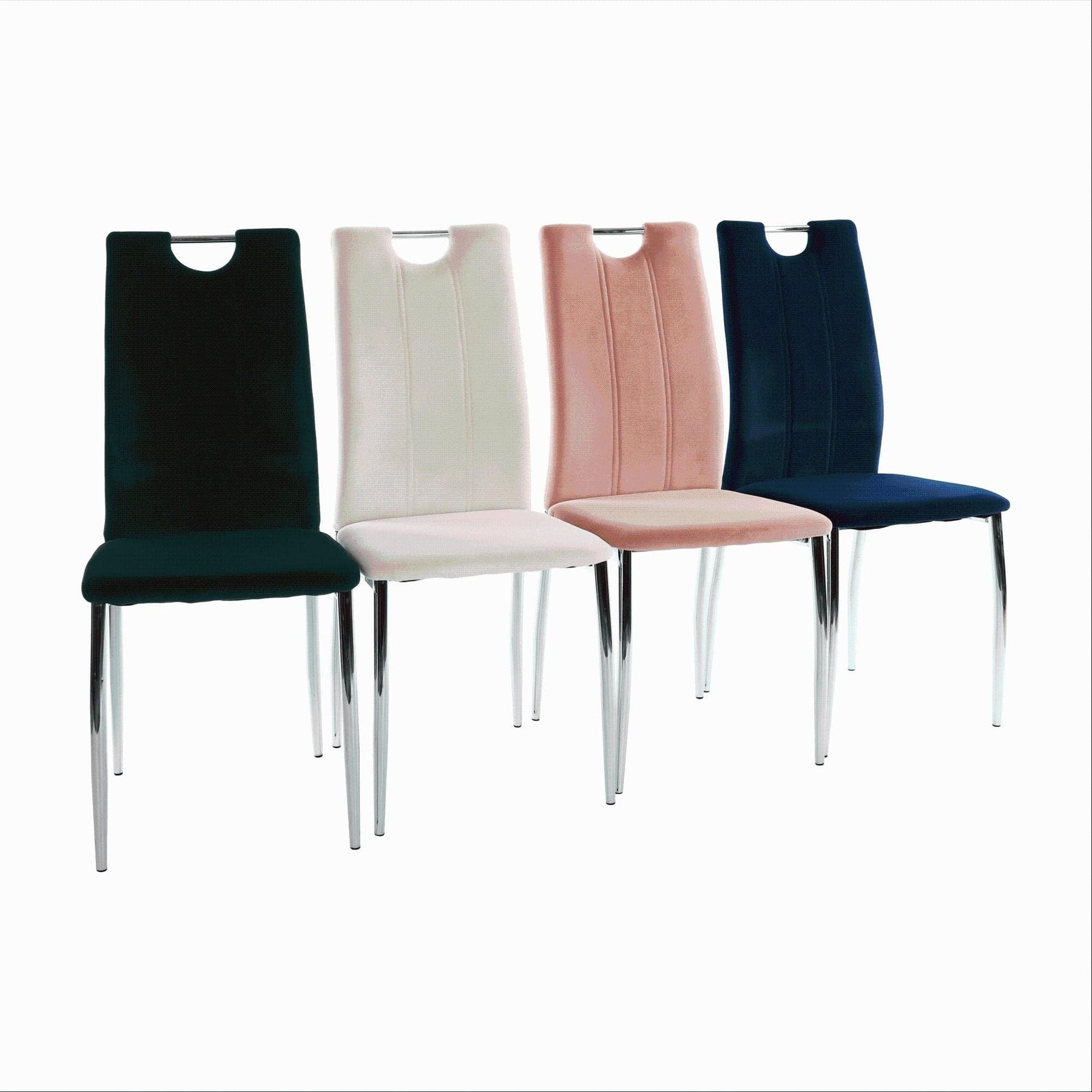 LandoСтоловый стул, синий бархат/хром, OLIVA NEW- мебель