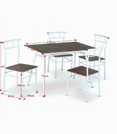 Încărcați imaginea în vizualizatorul Galerie, Lando-Set dining 1+4, lemn/alb metal, MALABO- mobila

