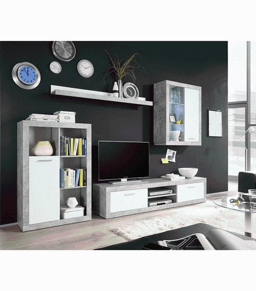 Încărcați imaginea în vizualizatorul Galerie, Lando-Mobilier de living, alb/ciment, KLARK- lando.md
