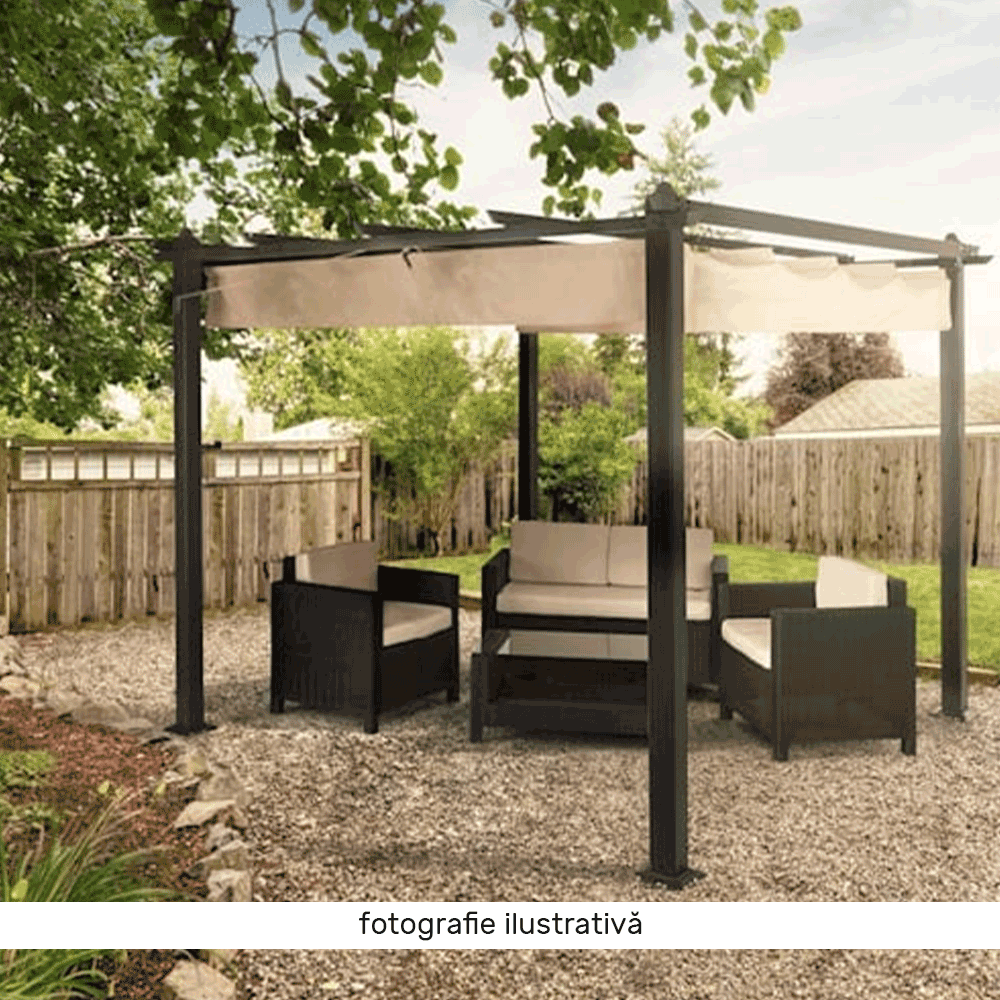 Pergola cu acoperiş glisant, aluminiu, PEPY BASIC Lando