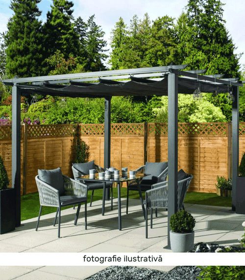 Încărcați imaginea în vizualizatorul Galerie, Pergola cu acoperiş glisant, aluminiu, PEPY BASIC Lando
