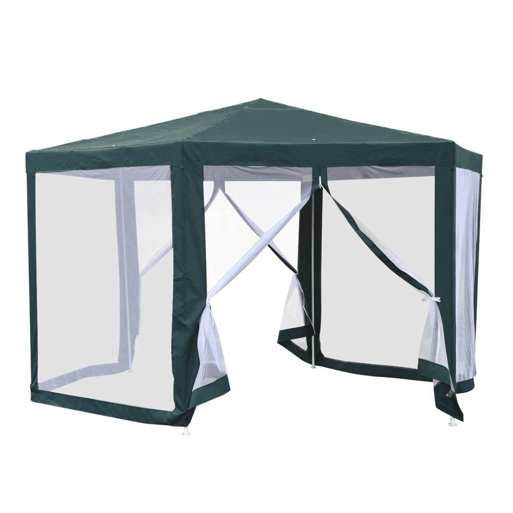 Lando-Pavilion cort pentru grădină, 3,9x2,5x3,9m, verde / alb, RINGE TIP 1 6- lando.md